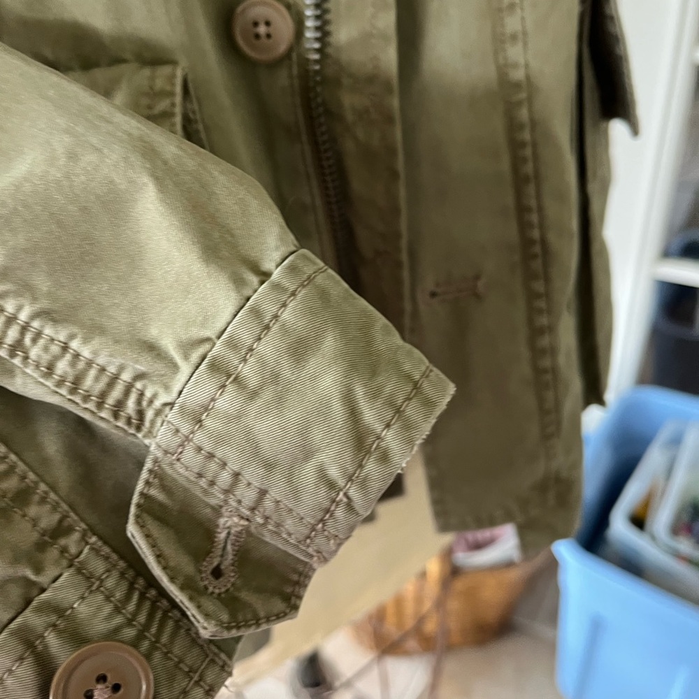 J crew size M distressed green jacket - Picture 5 of 7